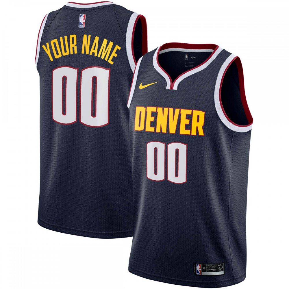 Denver Nuggets Custom Swingman Jersey Navy - Icon Edition-Pro Kit Vault | Brand New 26/27 Sports Jerseys